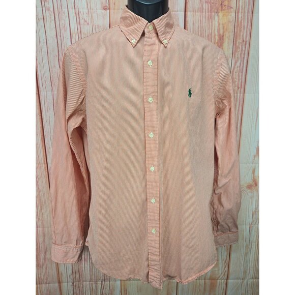 Ralph Lauren Other - Ralph Lauren Mens Orange Striped Shirt Medium